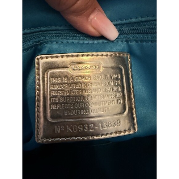 Coach Graffiti Tote Bag POPPY Signature Glam Handbag Style 13839 Multi Color - Picture 10 of 11